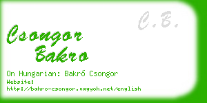 csongor bakro business card
