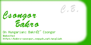 csongor bakro business card